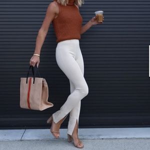 VICI New! Split Hem Stretch Pant ivory small